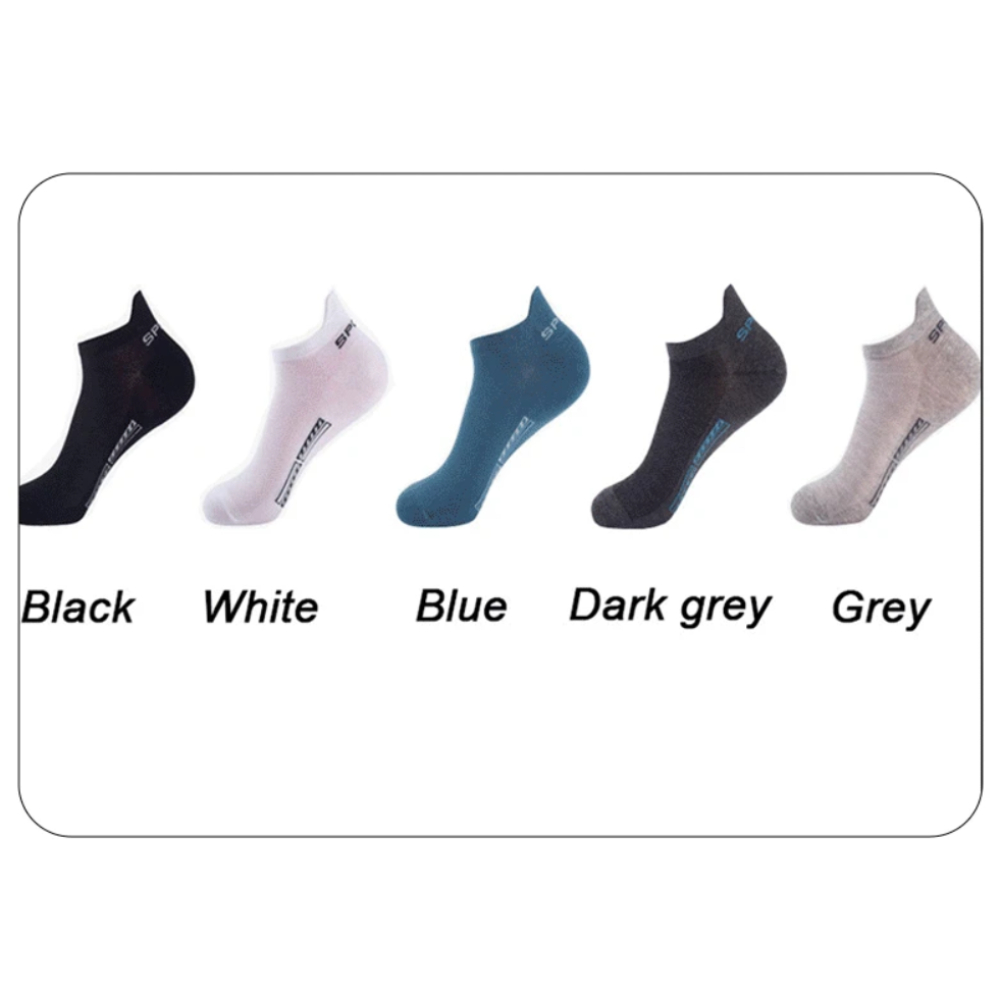 5 Pairs Men's Mesh Ventilated Socks - Lightweight and Refreshing for Active Lifestyles. 