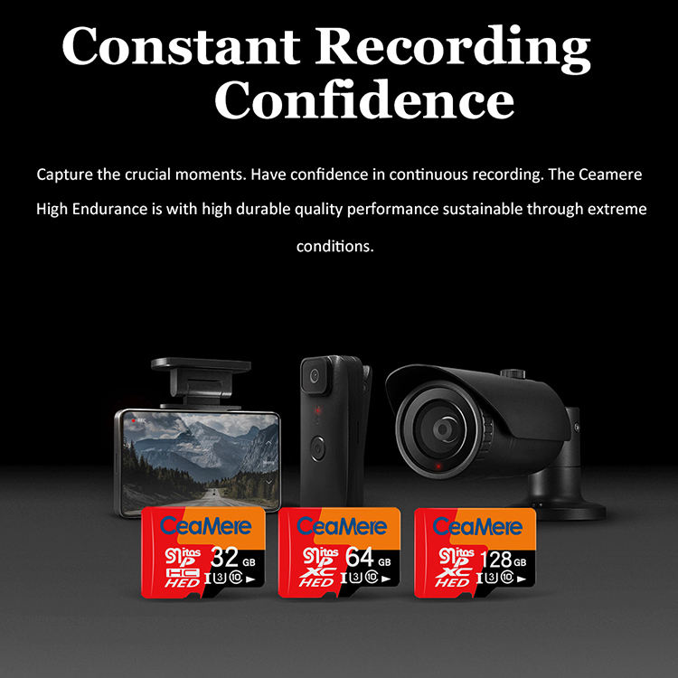 CeaMere HED High Endurance Class 10 U3 Micro SDHC SDXC 16GB 32GB 64GB 128GB 256GB Memory Card Micro SD TF Card. 