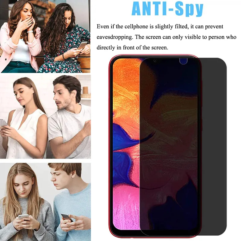 1-3Pcs Privacy Screen Protectors For Samsung Galaxy A50 A10 A70 A71 A80 A90 5G Anti-spy Tempered Glass For Galaxy M10 M20 M30S. 
