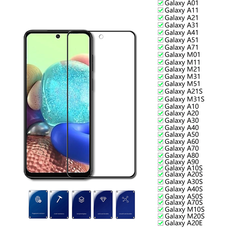 Protective Glass Samsung Galaxy Tempered Screen Protector M A01 41 71 11 21 31 51 10 70 80 90 20 30 40 50 S E Safety Glass Film