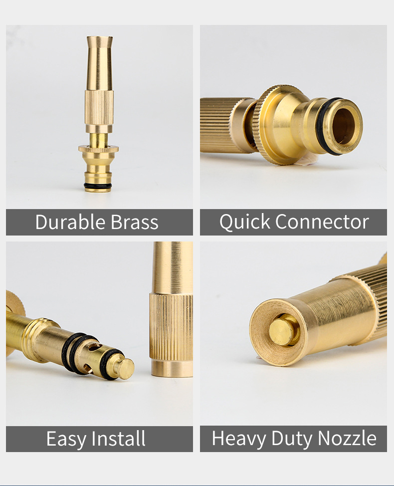 Portable High Pressure Water Gun Car Wash Water Gun Brass Nozzle Car Washing Foam Sprayer Gun Water Tap Spray Gun Water Jet Sprinklers Spray Nozzle Adjustable High Pressure Sprinkler Connector Hose Sprinkler Garden Watering  Automatic Rotating. 