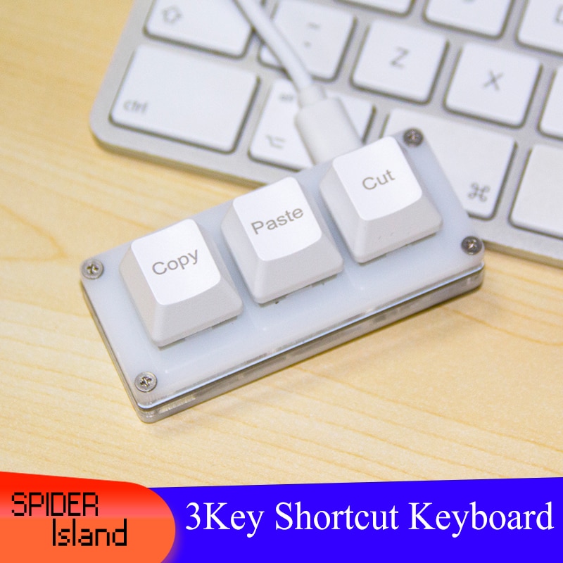 Shortcut Function 3 Key Macro Keyboard White Copy/Paste/Cut ...