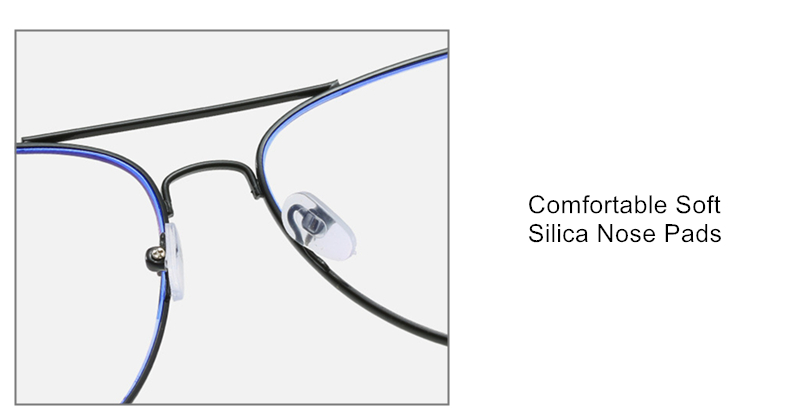 Unisex Blue Light Filter Aviator Computer Glasses. 
