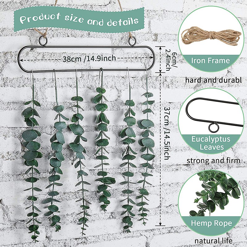 2 Piece Eucalyptus Wall Hanging Artificial Fake Plant 2021春の新作