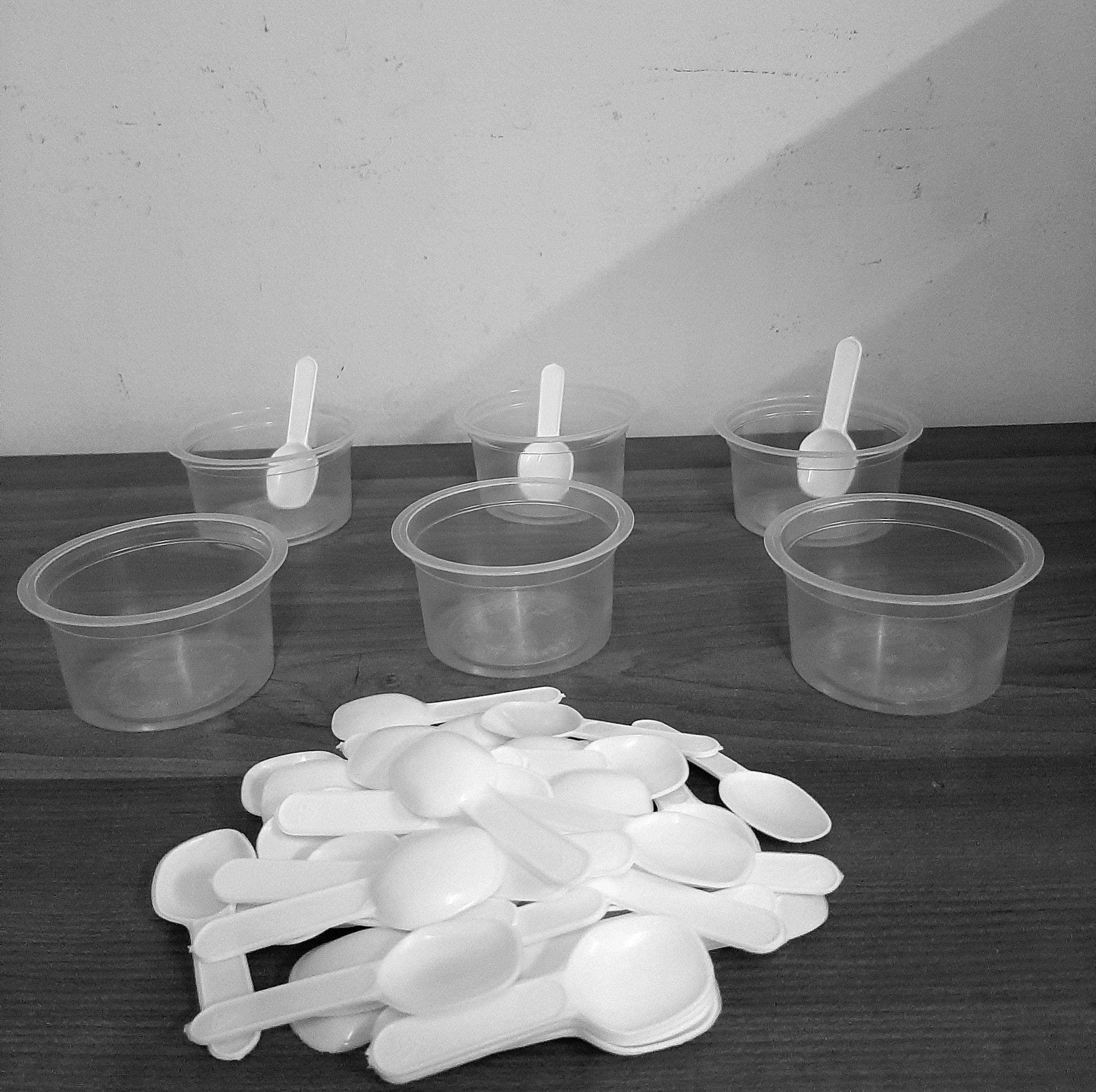 25pcs 80ml Disposable Container Plastic Clear Cup With Lid & Spoons For Use Ice-cram, Sauce, Jelly, Yogurt, Mousse Cups. 