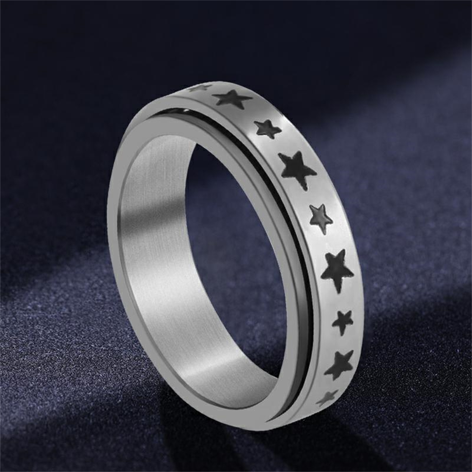 Spinner Rings Long Lasting Adult Spinner Fidget Band Rings. 