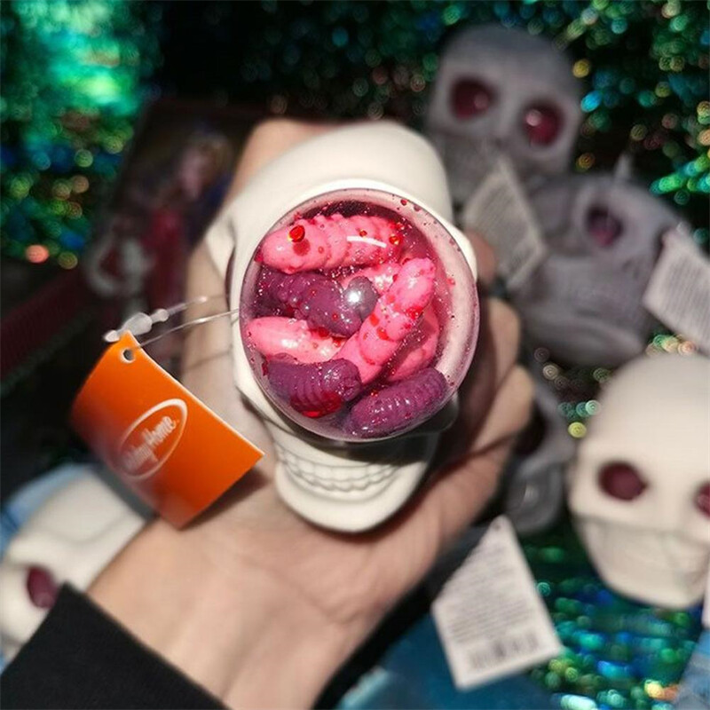 DENOSWIM New Gothic Squeeze Skull Toy Fidget Toys Halloween Skull Stress Ball Relieve Stress Children Vent Decompress Toy. 