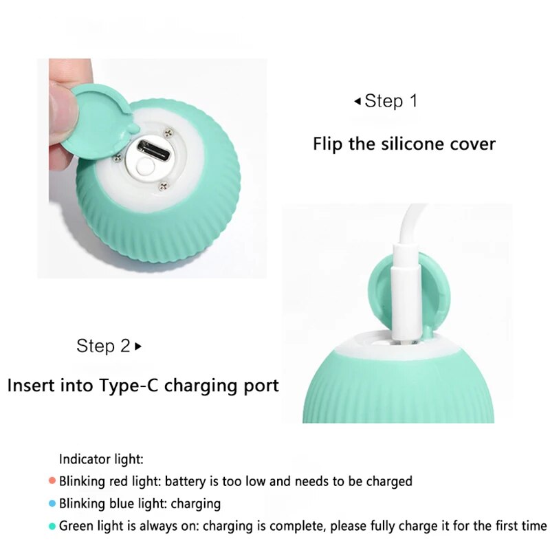 Smart Cats Toys Automatic Rolling Ball Electric Cat Toys Interactive Cat Playing Training Self-moving Kitten Toy Pet Accessories. 
