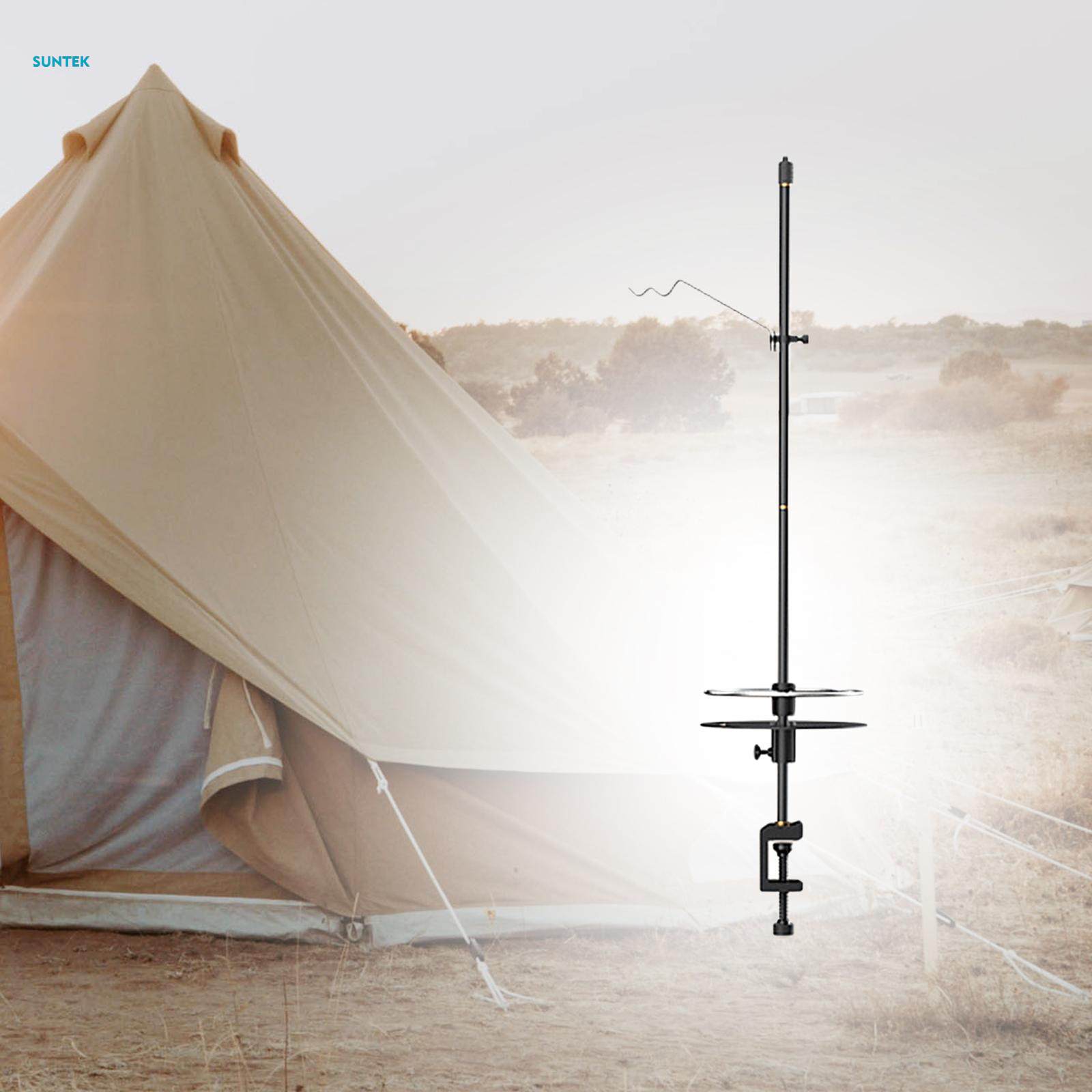Camping Lantern Stand, Lantern Pole Hanger, Detachable Adjustable Light Holder, Camping Light Pole, for Fishing BBQ Backpacking Traveling Garden. 