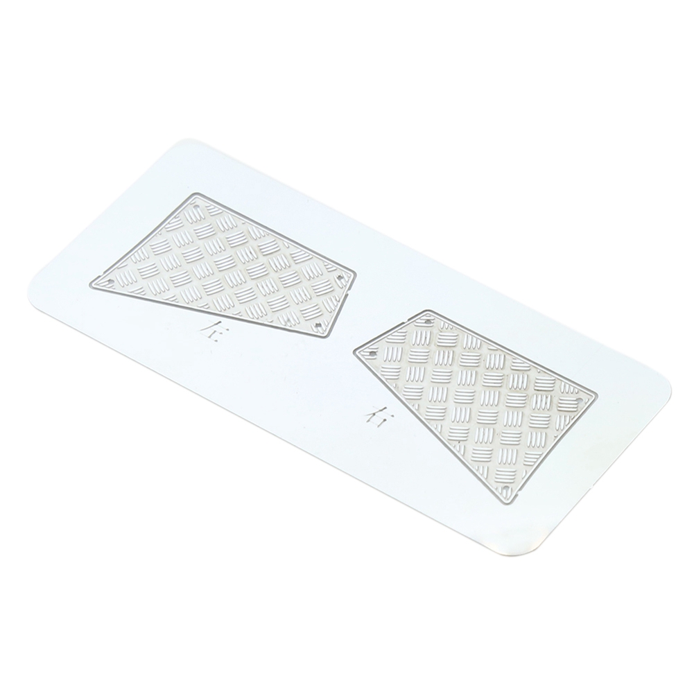 【Fanco Toy store】Shell Side Skirt Skid Plate Rear Skid Plate Body Metal Plate for 10 RC Tracked Vehicle Traxxas Trx-4 TRX 4