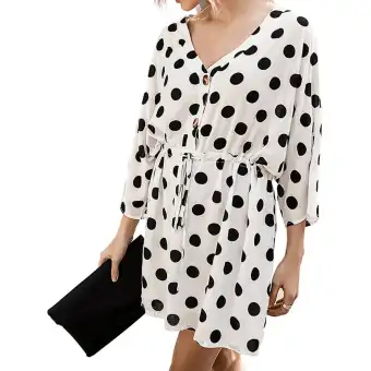 polka print dress