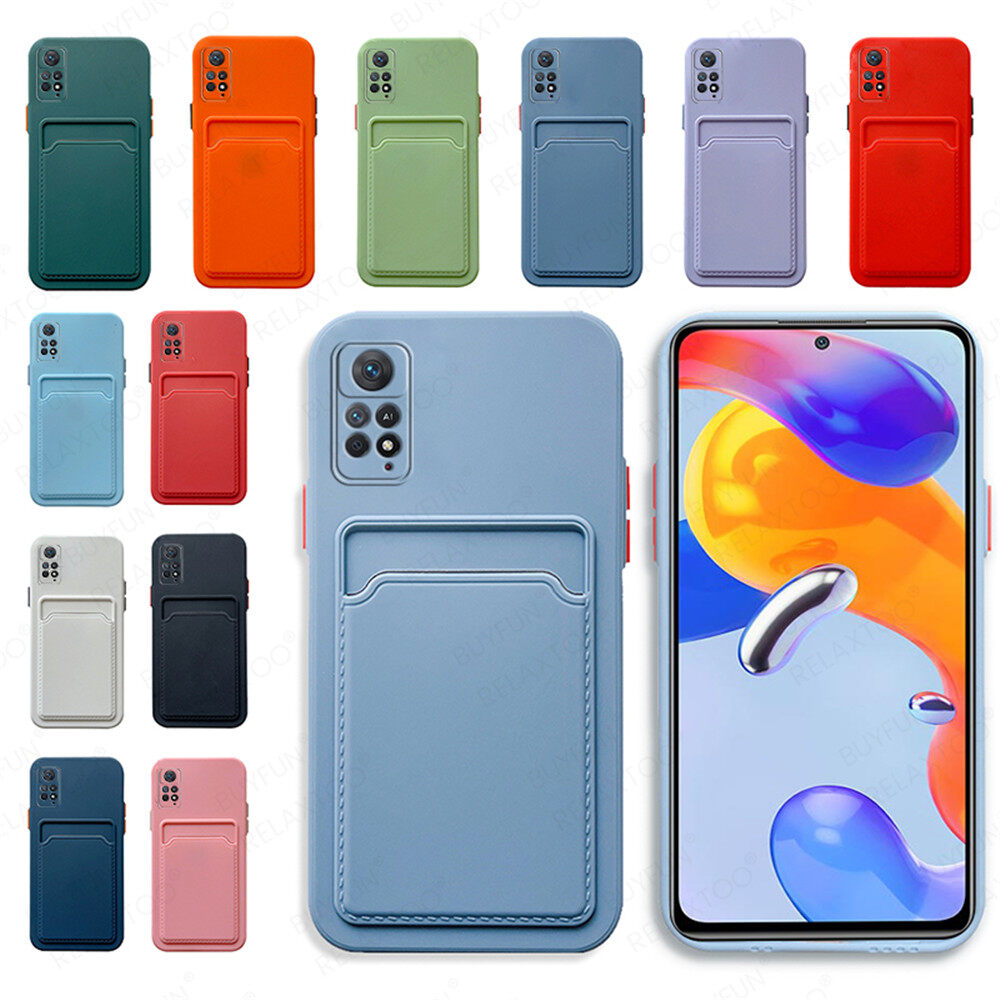 For Xiaomi Redmi Note 11 Pro Plus 5G Case Candy Wallet Card Slot Soft Silicone Back Cover On Xiaomi Redmi Note11 ProPlus 5G Camera Shockproof Fundas Multi-color Optional Anti-drop