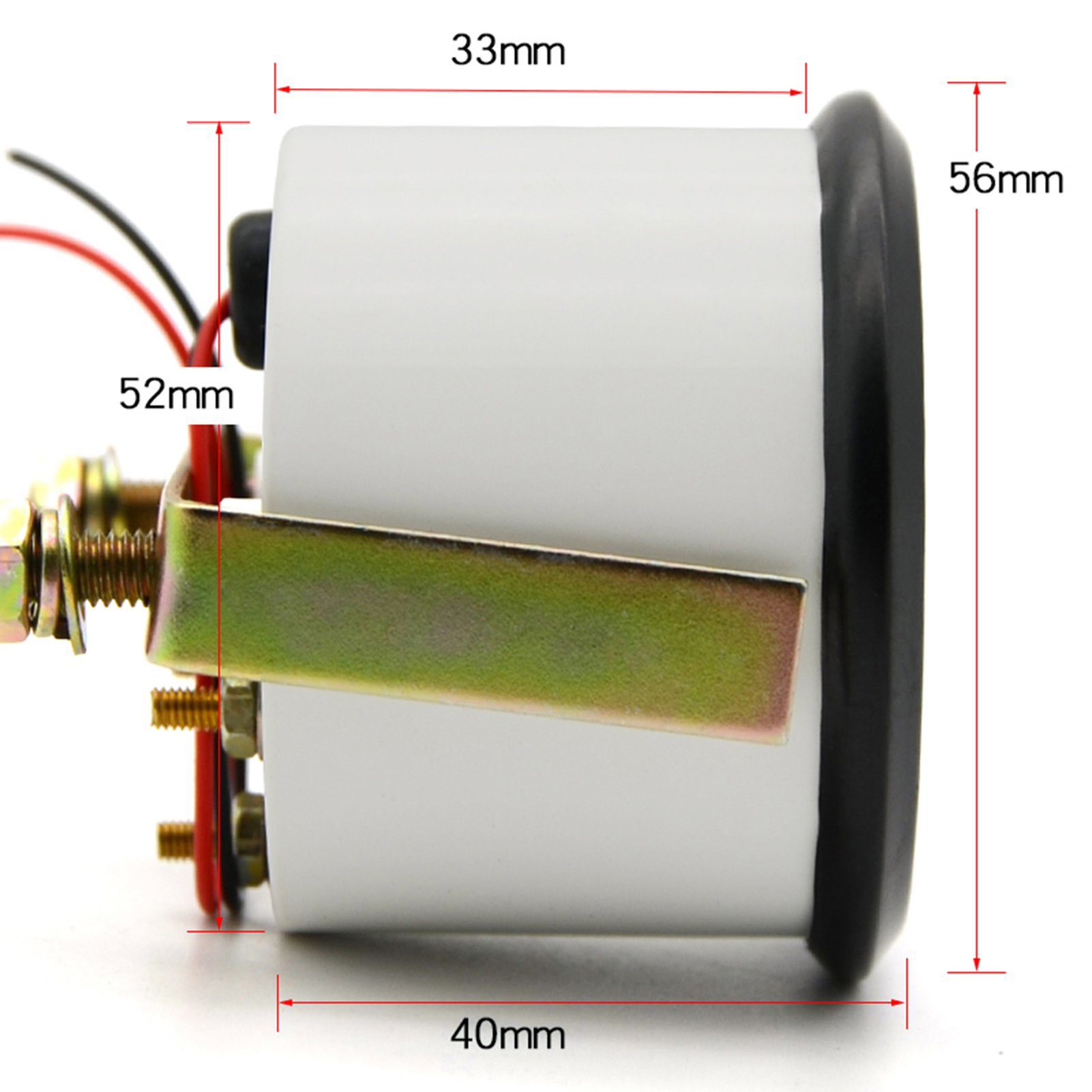 2'' 52mm Fuel Level Gauge, Pointer 12V Car Fuel Tank Meter with LED Backlight Rim Automotive Gauges. 