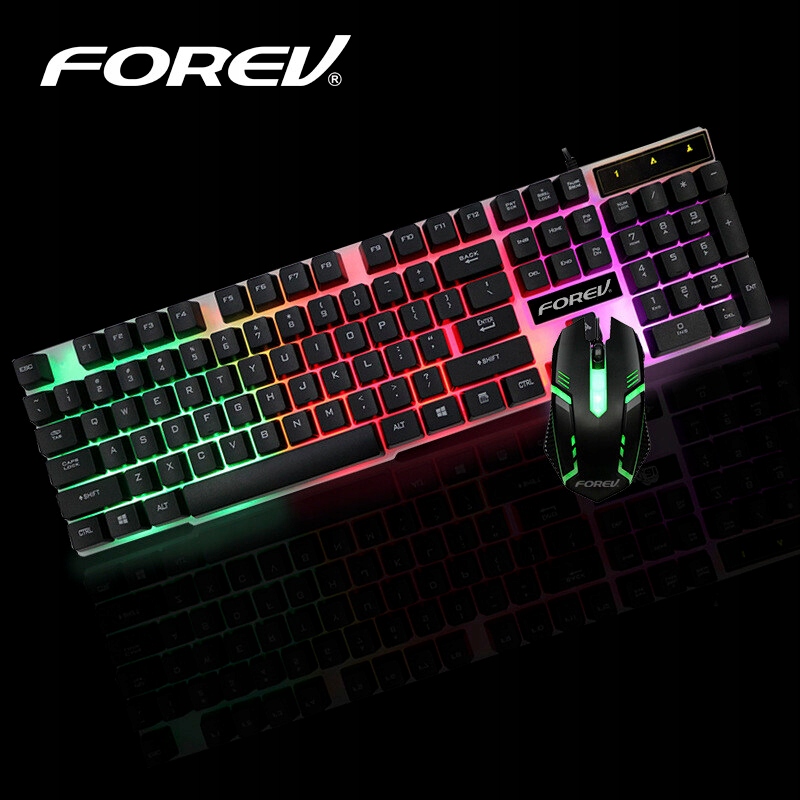 Gaming Keyboard & Mouse Combo Forev FV-Q3055 With RGB Lighting. 