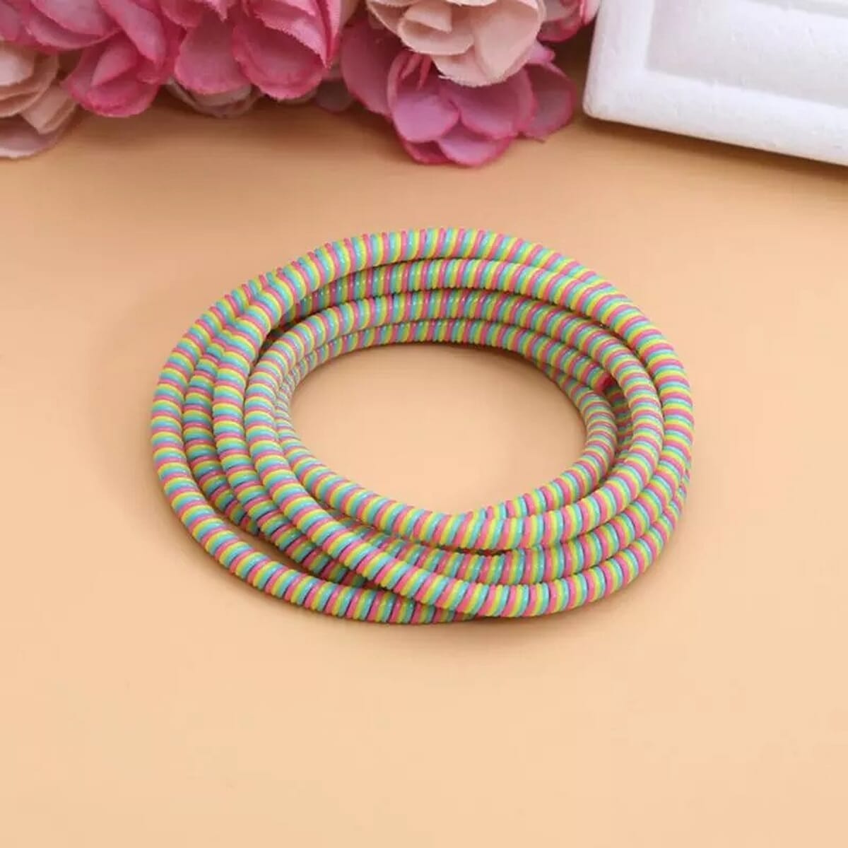 1.4 m Spiral USB Charger Cable Cord Protector Wrap Cable Winder Daraz.lk