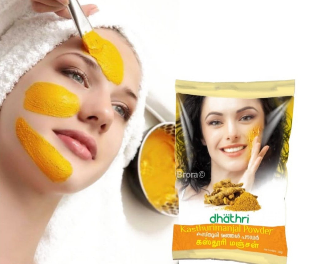 Dhathri Ayurveda Kasthuri Manjal Turmeric Powder For Face & Body mask 50 gm