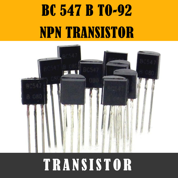 [10PCS] BC547 / BC547B / 547B TO-92 IC 0.1A/45V NPN Transistor for AMPLIFIER & ARDUINO DIY