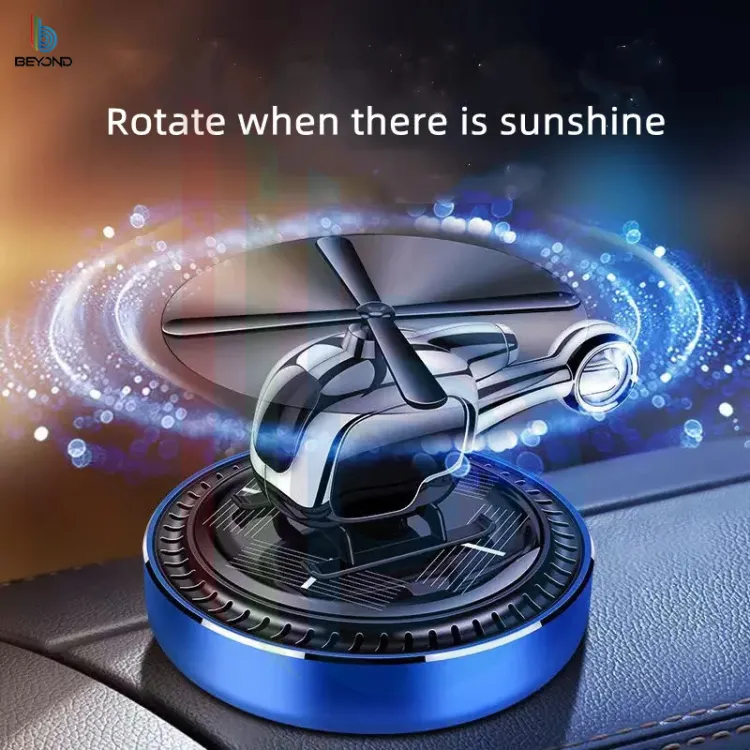 Air Freshener Container Solar Powered Dashboard Ornament PRIVATE HELICOPTER  MODEL Perfume Diffuser Car Decoration Aromatherapy CLASIC Airplane Alloy  Solar Energy Propeller Blade Rotating Air-craft Car Accessories Interior  Decoration
