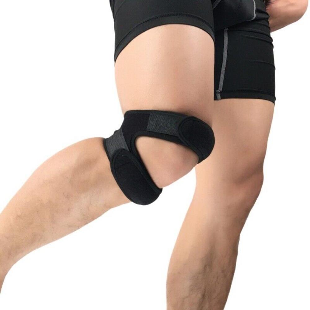 Neoprene Knee brace support Comfortable Elastic Adjustable Patella stabilizer One size f Breathable Wrap strap for Sports Fitness Rehabilitation Running Joint stability. 