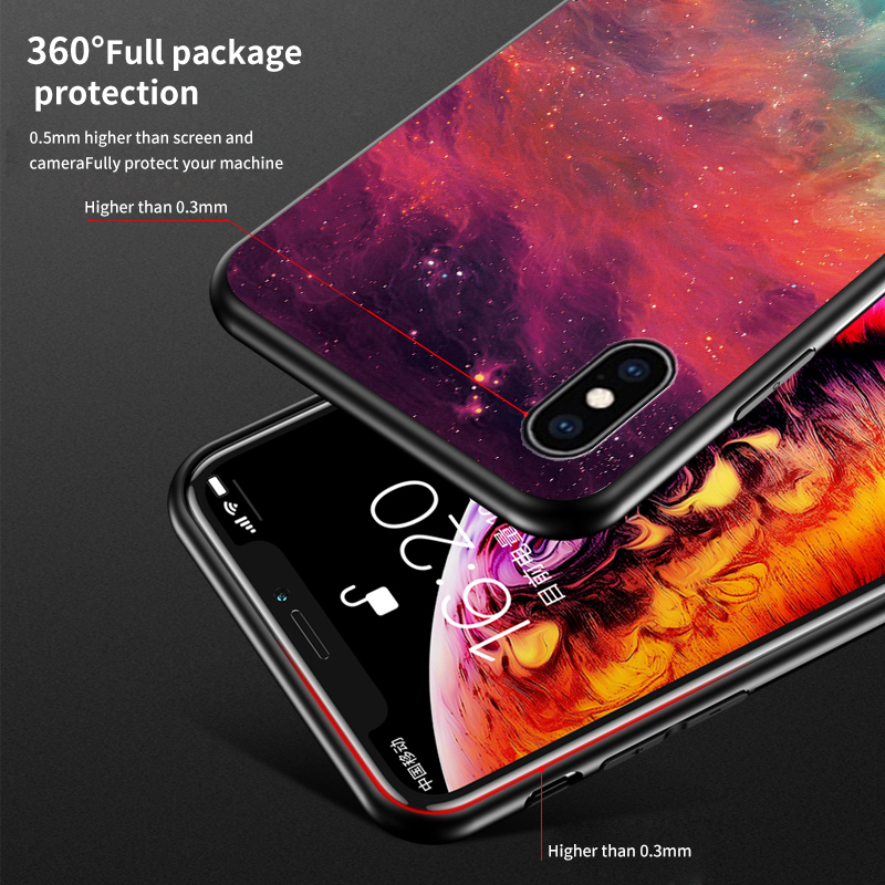 Back Cover For Samsung Galaxy S21 Plus Case Moon and Star Tempered Glass Protector Protection Cover for Samsung Galaxy S21 Plus Phone cases. 