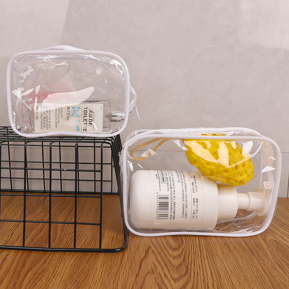 1/3PCS PVC Transparent Waterproof Makeup Bag Small Large Clear Cosmetic Bags Portable Travel Toiletry Wash Organizer Case Storage Pouch. 