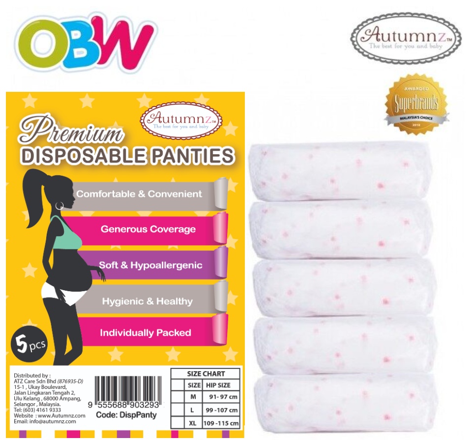 Premium Disposable Cotton Panties (4pcs/pack) *M / L  - Autumnz