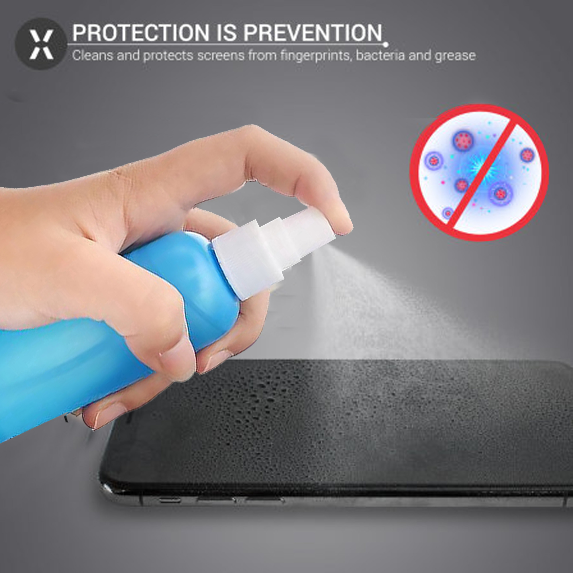 Phone LED LCD Screen Cleaning Kit Screen Cleaner with Clean Brush Cloth. 