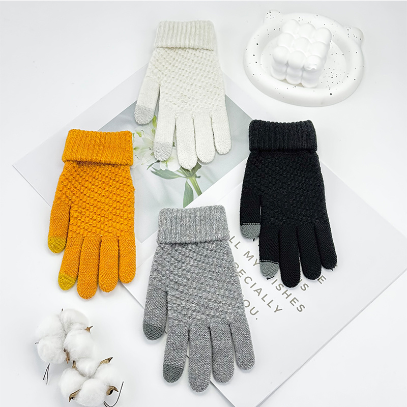 Gloves Men's Winter Riding Warm with Velvet Touch Screen Student Winter Female Cycling Sports Windproof Cold-Proof Men Driving. 