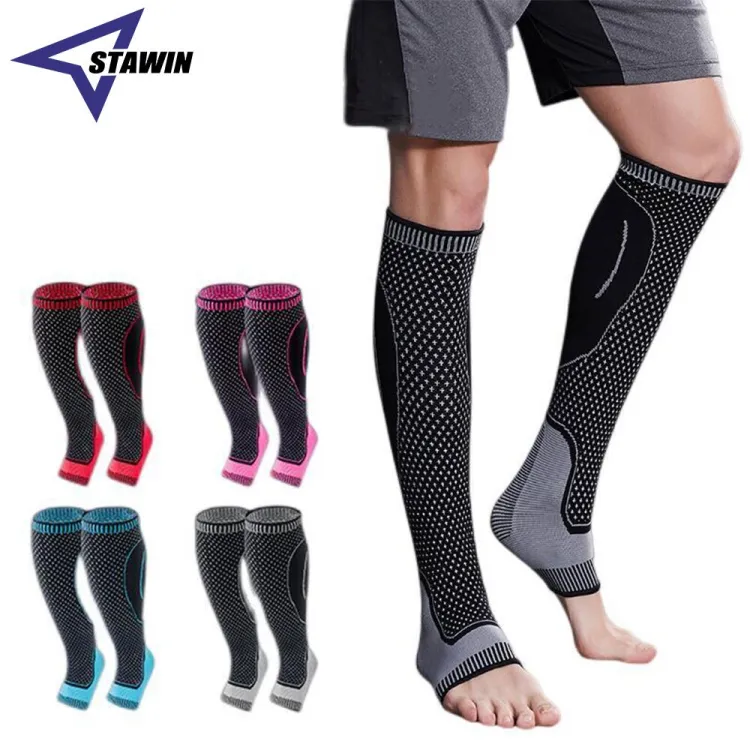 Sports Calf Ankle Compression Sleeves Support Open Toe Stockings Calf Foot  Socks for Basketball Running Football Cycling Unisex