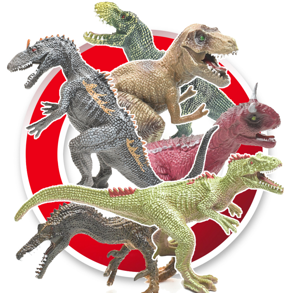 SF 2/4pcs Solid Dinosaur Model Set Kids Tyrannosaurus Triceratops Dino Toys Jurassic World Dinosaur Collection Gifts Children Dinosaur Cognition Models. 