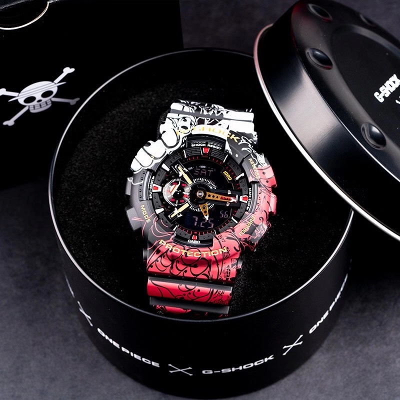 (Ready Stock) G-Shock ONE PIECE GA110 Men Watch Sport Watch Dual Time Display Water Resistant Shockproof and Waterproof World Time LED Auto Light Sports Wrist Watches with 2 Year Warranty GA-110JOP-1A4. 