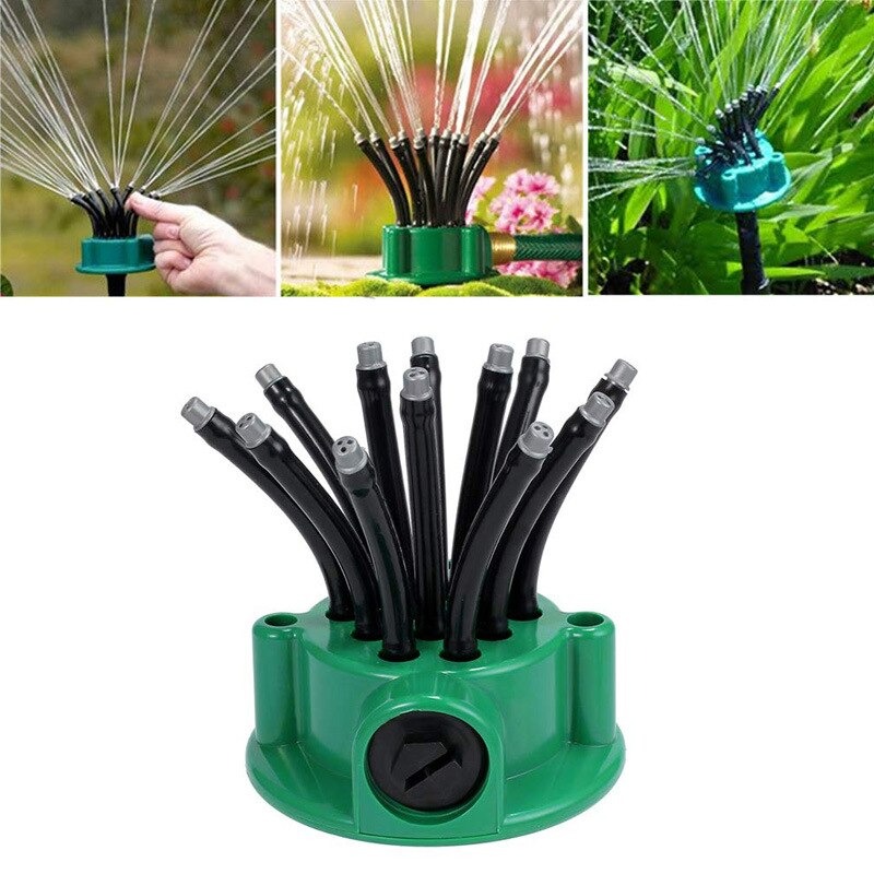 360 degree Adjustable Lawn Sprinkler Household Multi-head Ground Sprinkler Automatic Irrigation Tool for Garden Courtyard. 