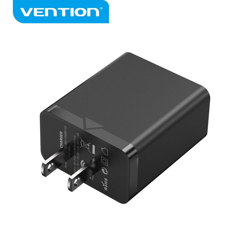 Vention 18W Charger original Fast Charger for Android QC3.0 for iPhone 14 pro max Huawei Redmi Note10 Pro Xiaomi Poco X3 NFC Samsung S20 Realme Quick Charging USB Wall Charger. 