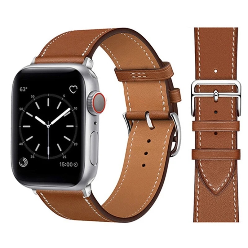 Leather Strap for Apple Watch Band 49mm 45mm 44mm 42mm 41mm 40mm 38mm Wristband IWatch Bracelet for Series 7 5 6 SE 8 Ultra