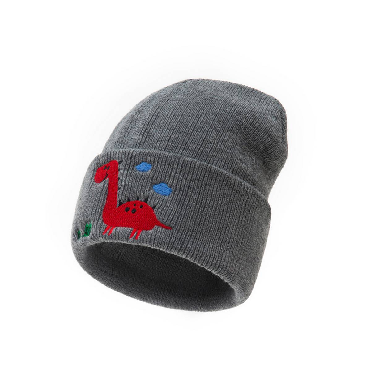 Winter Warm Embroidered Dinosaur Cute 