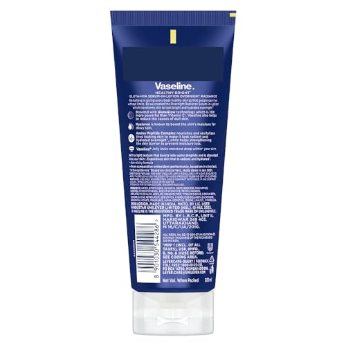 Vaseline Gluta-Hya Overnight Radiance, Serum-In-Lotion, Boosted With Amino Peptide, 200ml. 