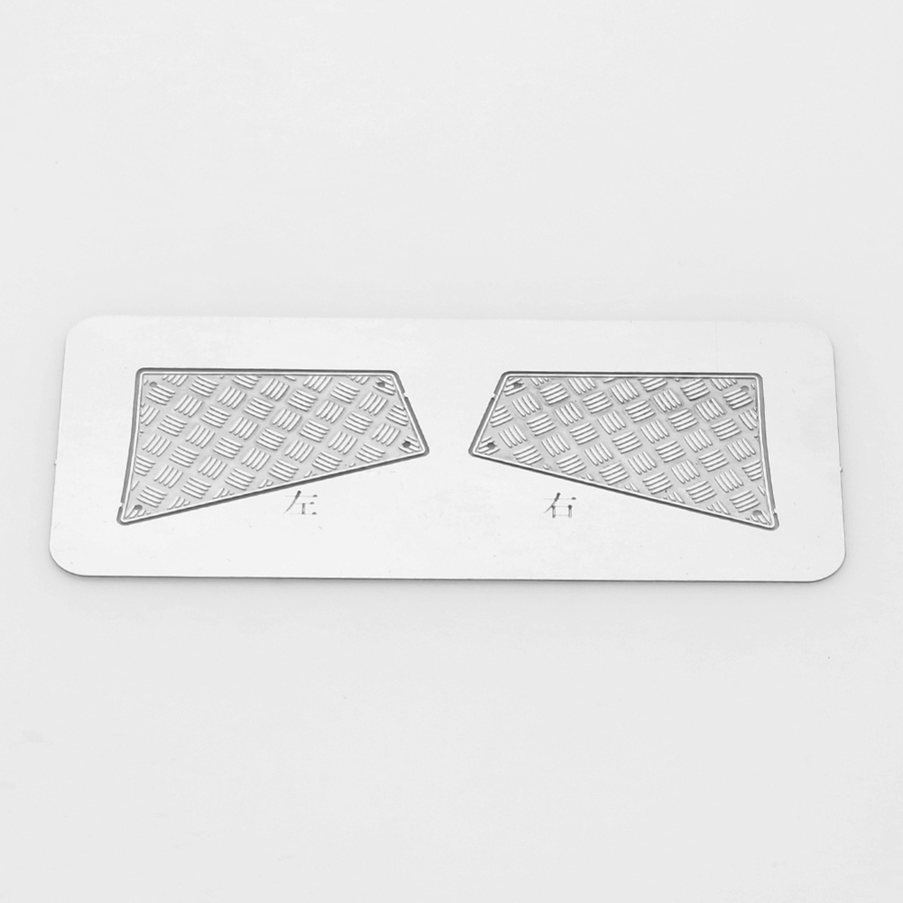 【Fanco Toy store】Shell Side Skirt Skid Plate Rear Skid Plate Body Metal Plate for 10 RC Tracked Vehicle Traxxas Trx-4 TRX 4. 