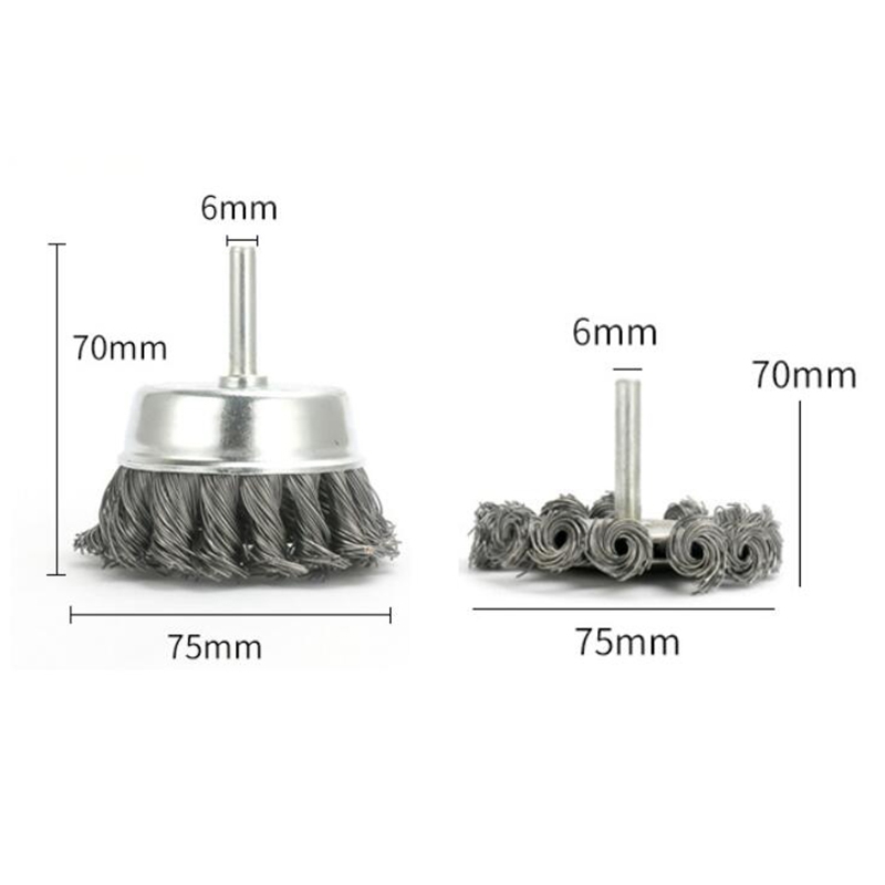 Steel Wire Wheel Brushes Buffing Drill Rotary Tools Grinder Welding