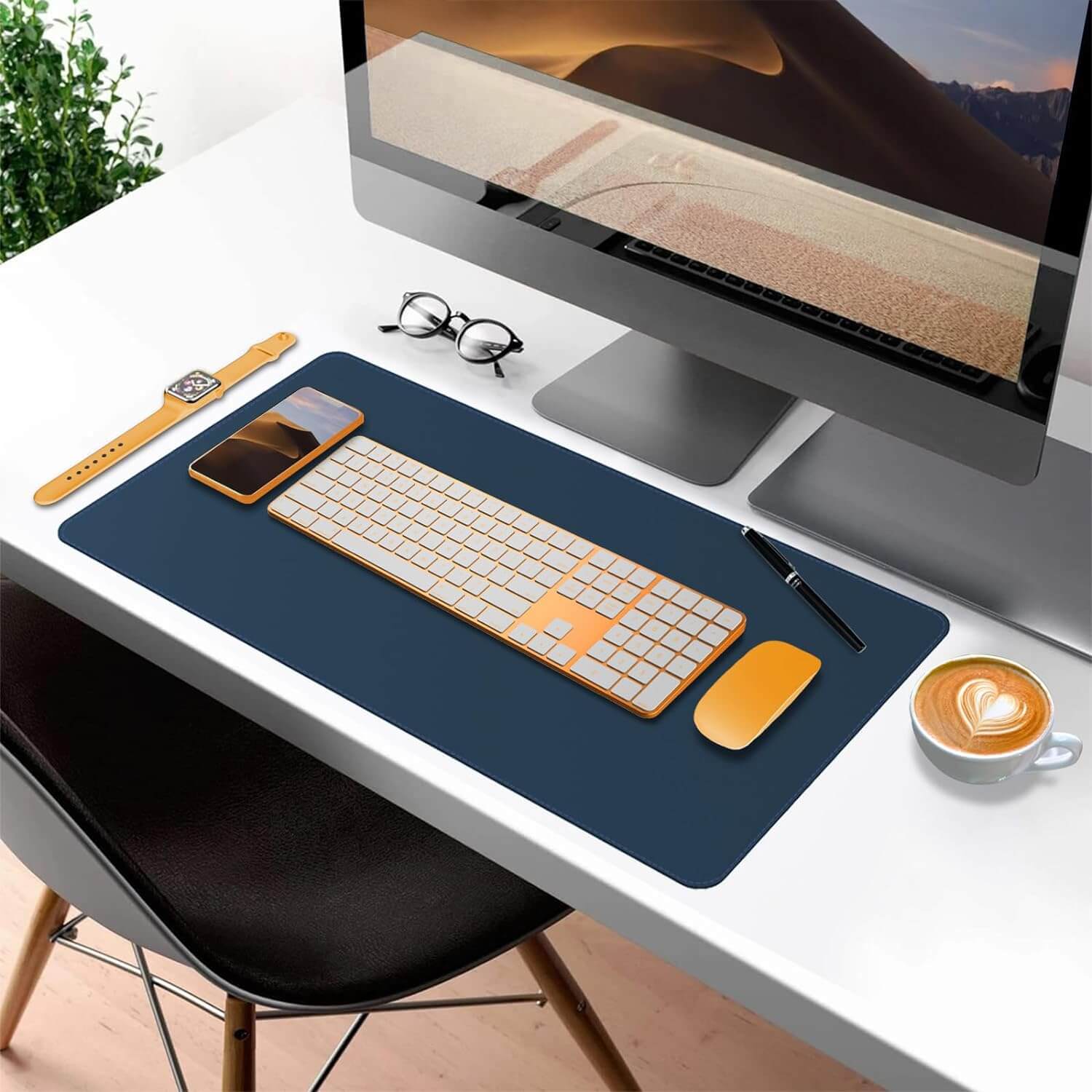 Simplist Desk Pad Protector PRO – Large Gaming Mouse Pad, 80x40CM PU Leather Desk Pad for Keyboard and Mouse, Desk Mat. 