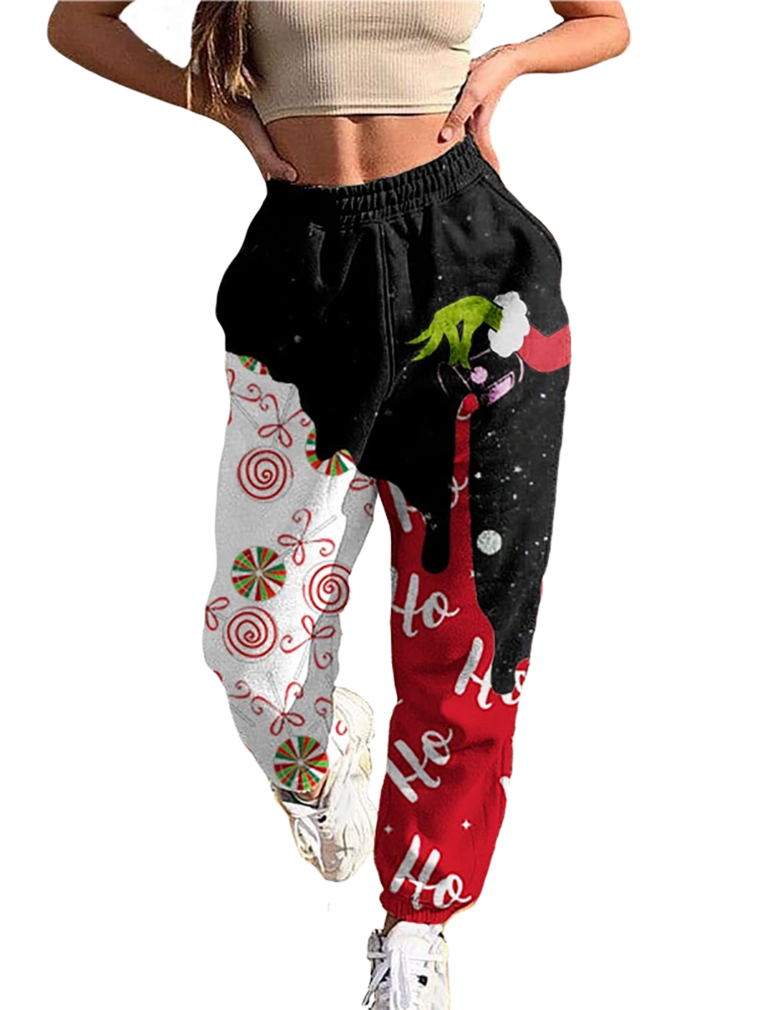 Women's Christmas Sweatpants, Elastic 