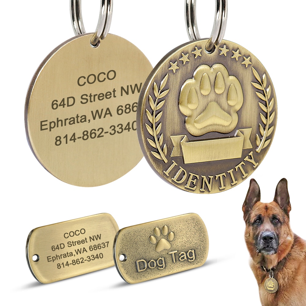 Customized Dog ID Tag Engraving Dogs 