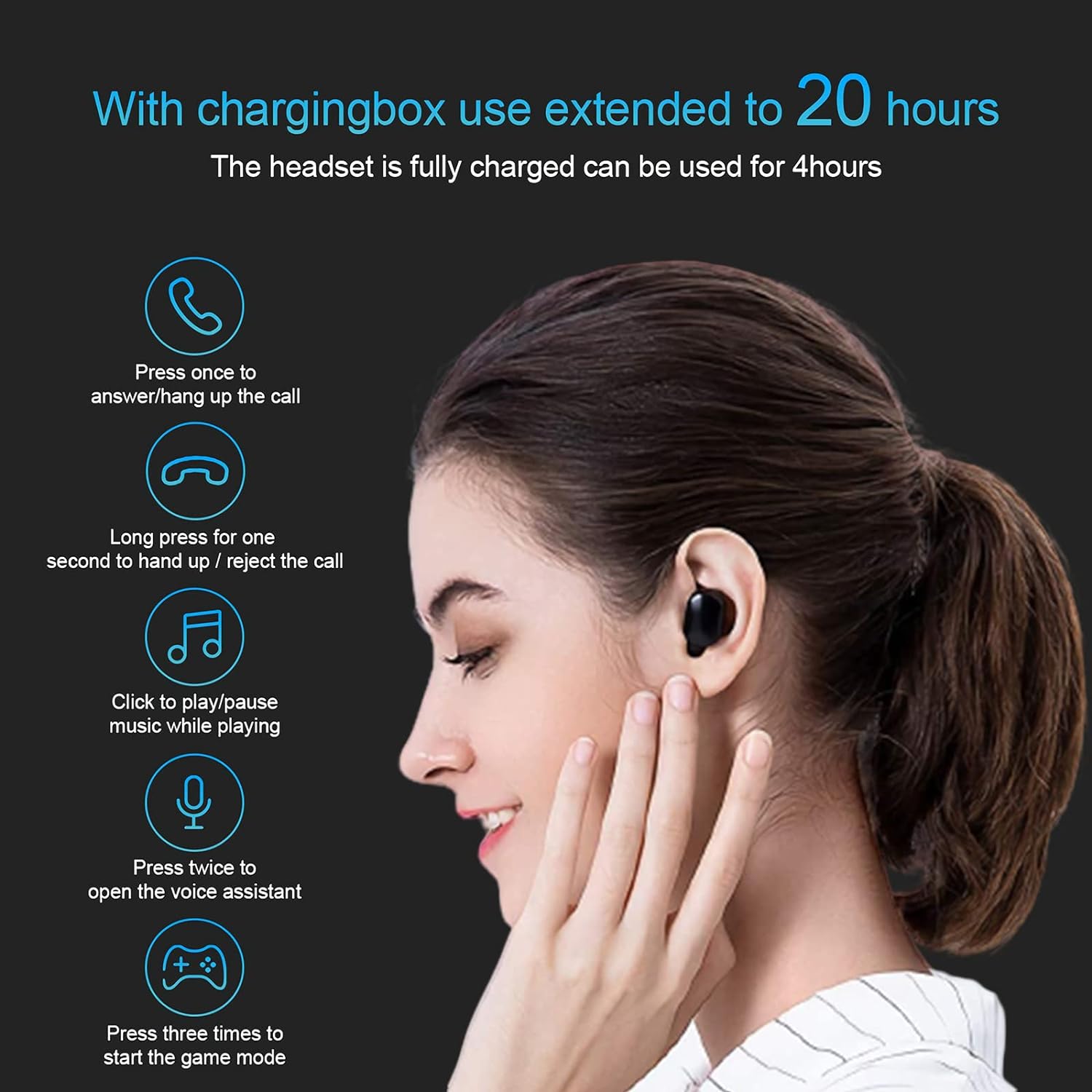 Xiaomi Mi True Wireless Earbuds Basic 2S, Bluetooth 5.0 Touch Control Low Latency Stereo Gaming Mode Headphones with Mic, Sweatproof in-Ear Sport Earphones with Charging Case(Redmi Airdots 2S). 