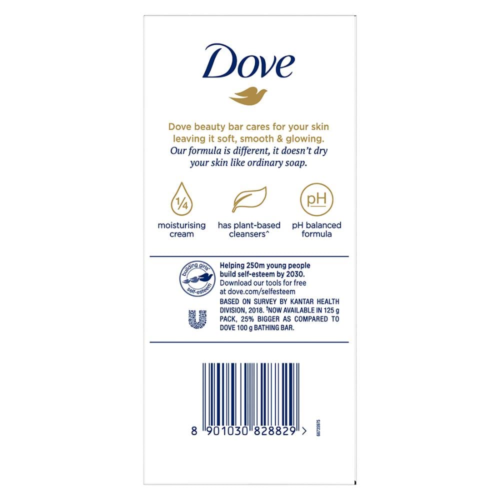 Dove Cream Beauty Bathing Soap Bar 125g (Combo Pack of 8) | With Moisturising Cream for Softer Skin & Body, Nourishes Dry Skin more than Ordinary Soap SAM. 
