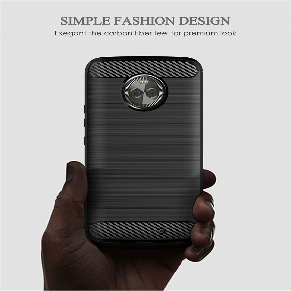 Leweisi Carbon Fiber Bumper Phone Case For Motorola Moto X4 Back Cover Coque Shockproof Protective. 