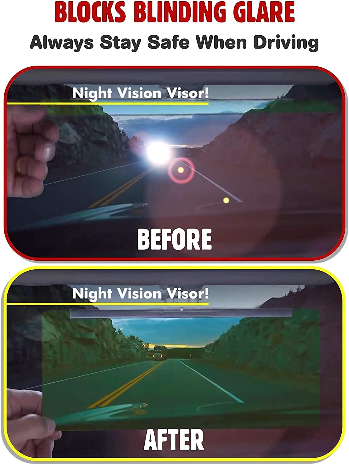 HD Vision Visor The Day and Night Visor for your car. 