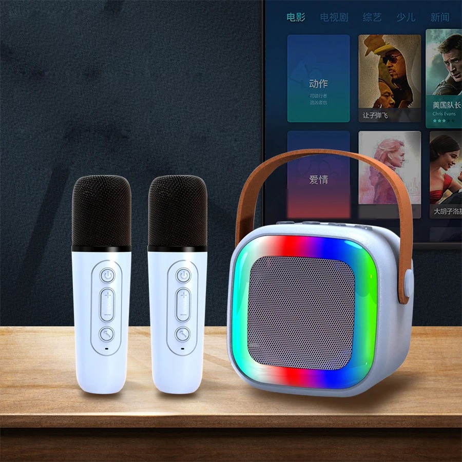 Kids Professional Microphones To Sing BT Sound Box Blootooth Mini Speaker Karaoke Machine Full Set Bluetooth Equipment For Home