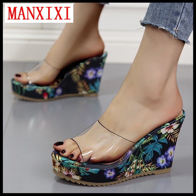 MANXIXI Fashion Wedge Sandals High Heels Beautiful Pattern 3.93 Inches  Slippers For Women (Size 35-40): Buy Online at Best Prices in SriLanka |  Daraz.lk