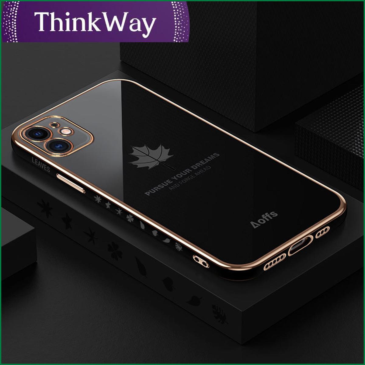 【ThinkWay】Huawei P50Pro mobile phone case wholesale electroplating maple leaf mate40 protective sleeve NOVA98 glory 60 silicone suitable for