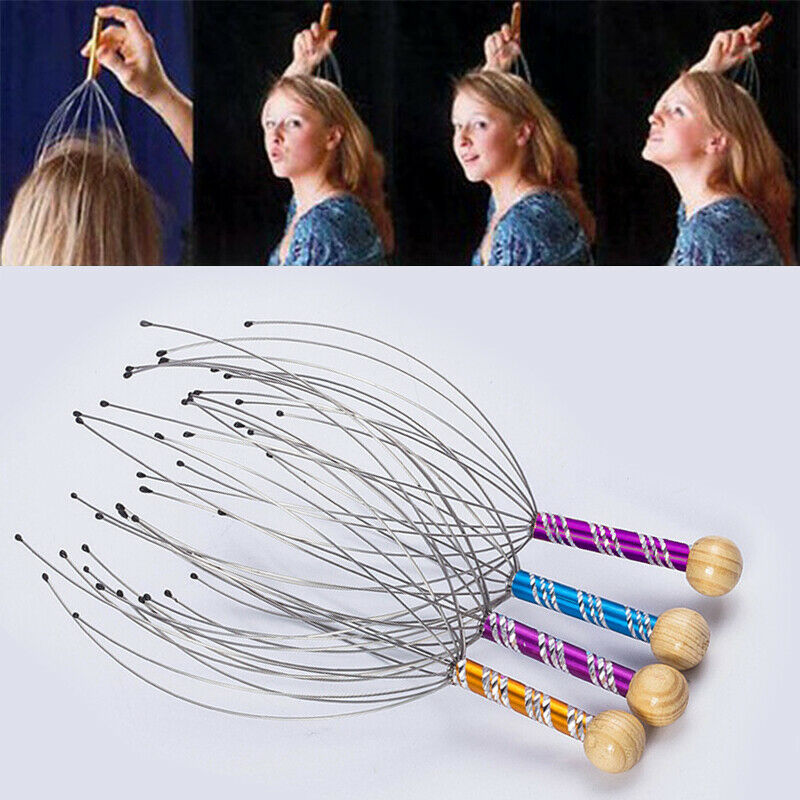 Head Neck Scalp Massager Massage Octopus Equipment Stress Release Relax Tool 1 Pcs. 