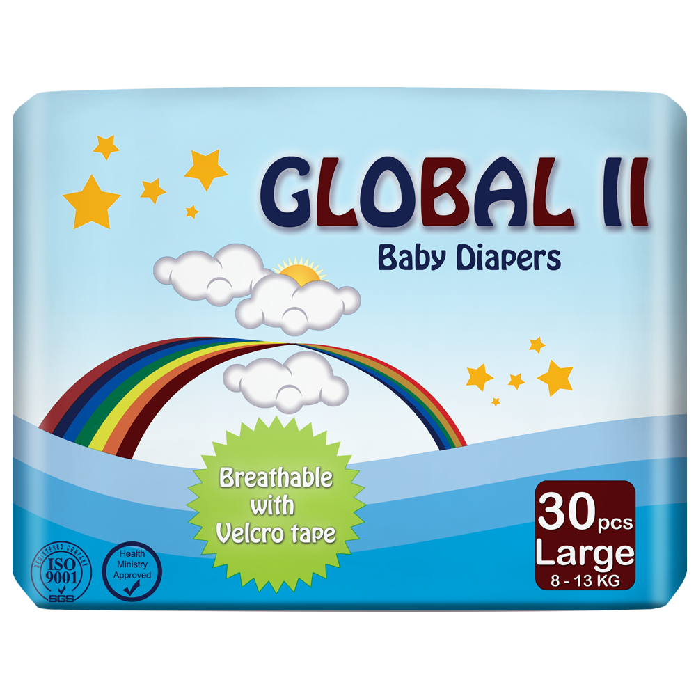 Global II Baby Diapers 30pcs Large (8kg 13kg) Daraz.lk